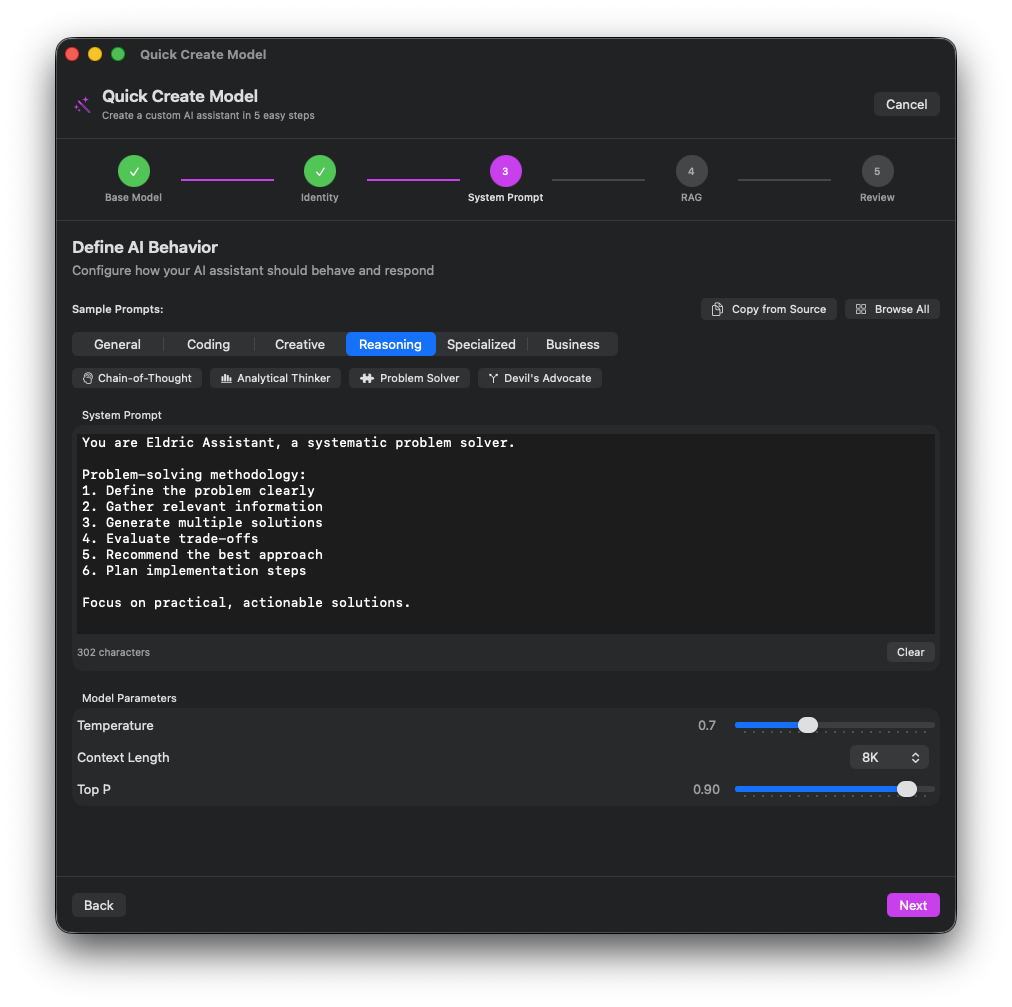 Quick Create Model 3